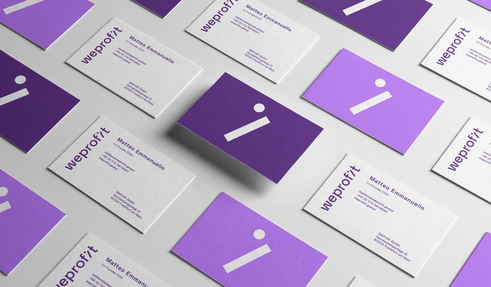 Concept portfolio WeProfit business card regular